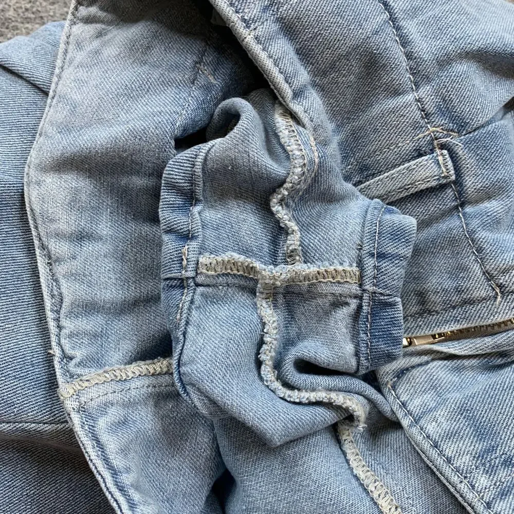 Altard State Skort Womens L Large Denim Pleated Side Zipper Flared Skater